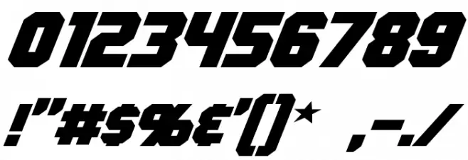 Hauser Oblique Font OTHER CHARS