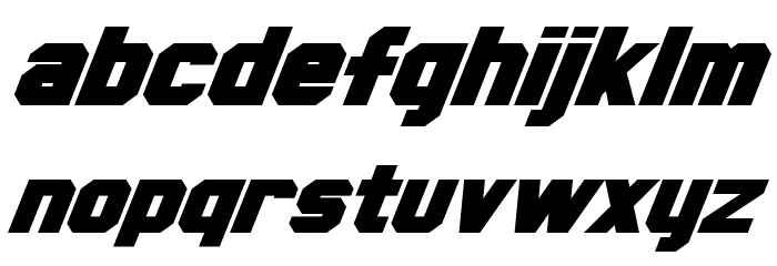Hauser Oblique Font LOWERCASE