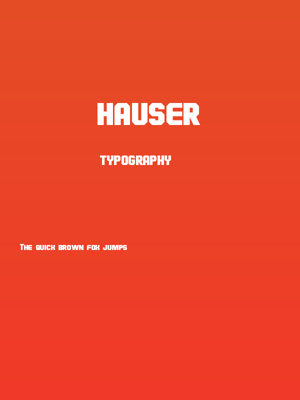 Hauser Poster