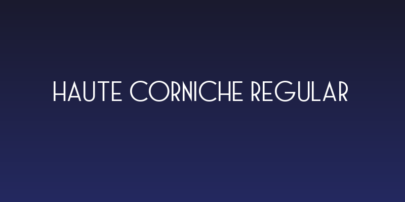 Haute Corniche Regular Social Header