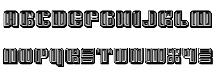 Havana 3D Regular Font LOWERCASE