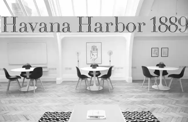 Havana Harbor 1889 Font examples
