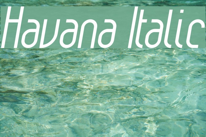 Havana Italic Example 2