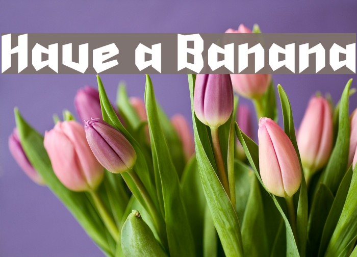 Have a Banana Font examples