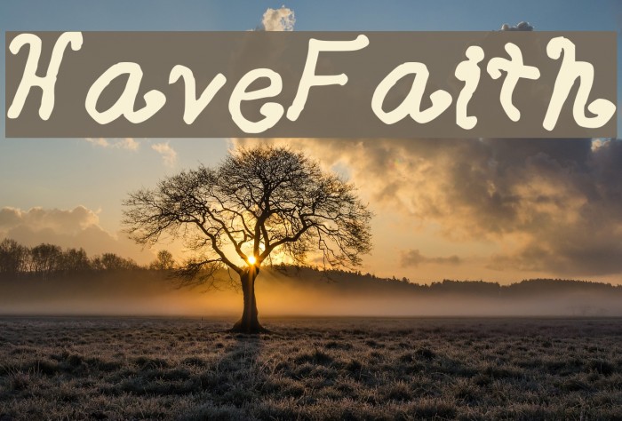 HaveFaith Font examples