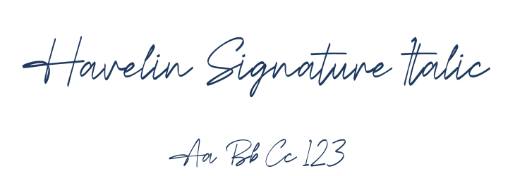 Havelin Signature Italic Font Preview