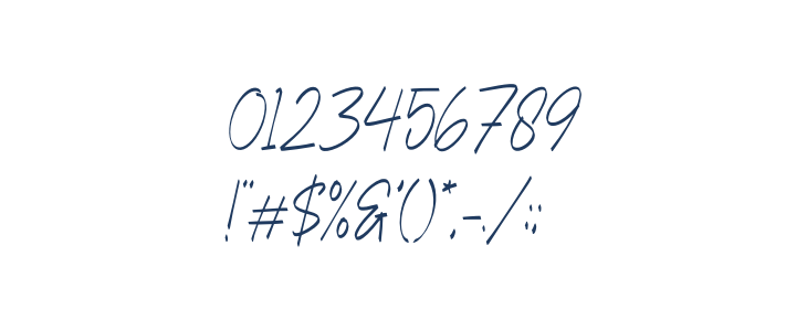 Havelin Signature Italic Other Characters