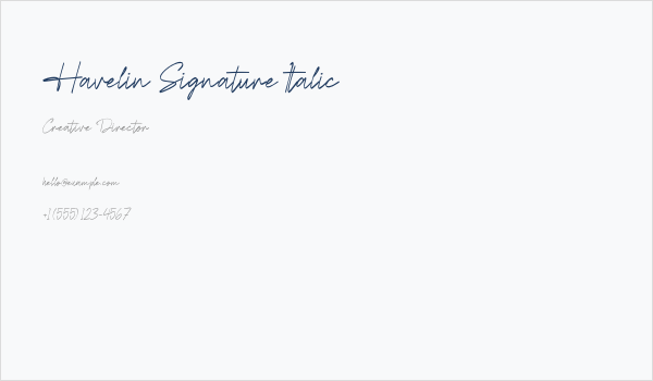 Havelin Signature Italic Business Card