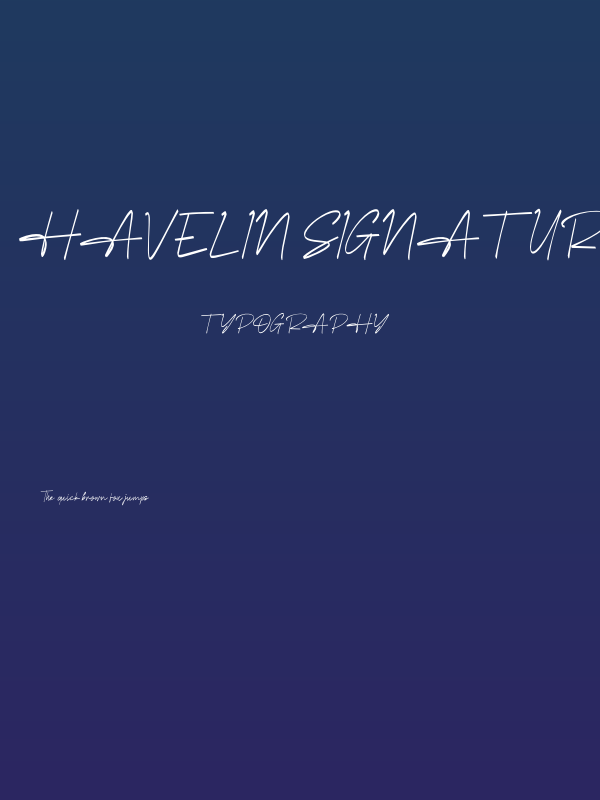 Havelin Signature Italic Poster