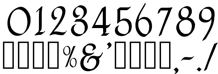 Havenscript Regular Font OTHER CHARS