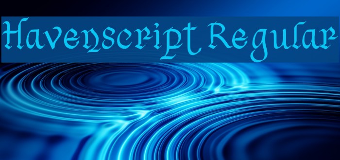 Havenscript Regular Font examples