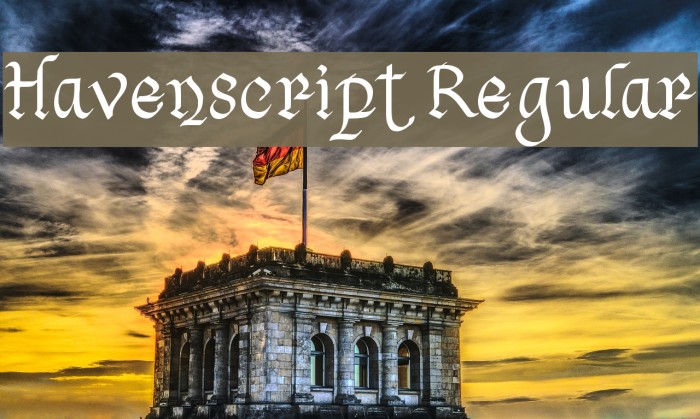Havenscript Regular Font examples