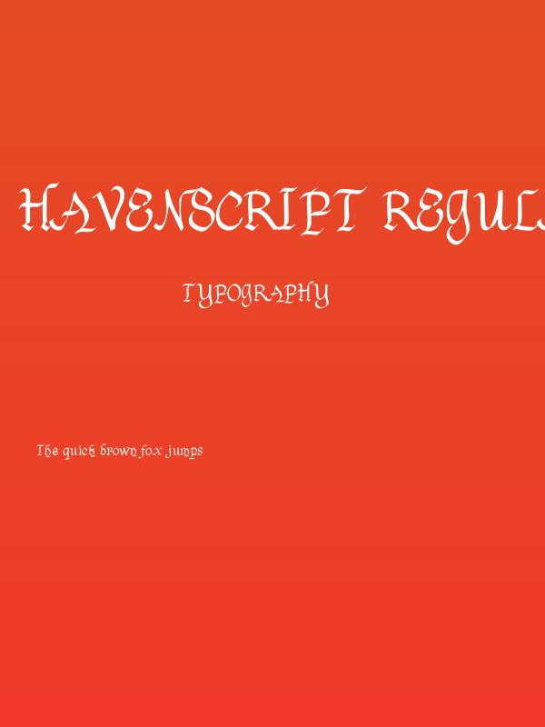 Havenscript Regular Poster