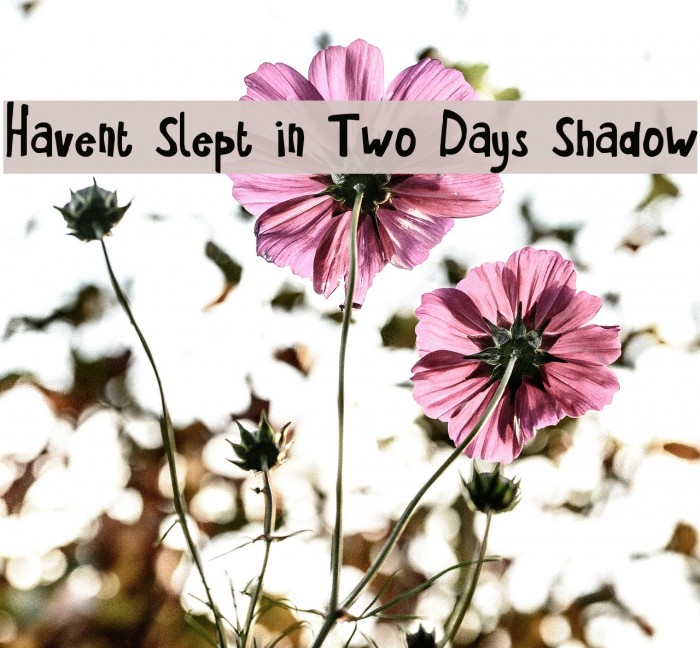 Havent Slept in Two Days Shadow Example 3