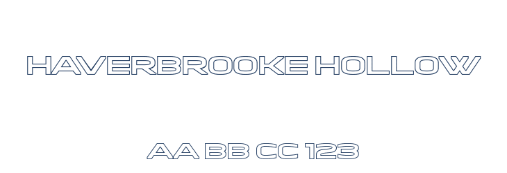 Haverbrooke Hollow Font Preview