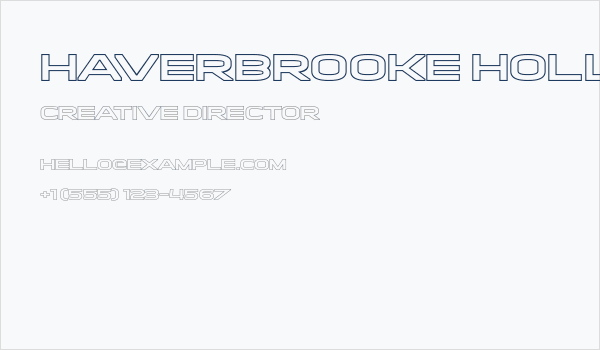Haverbrooke Hollow Business Card