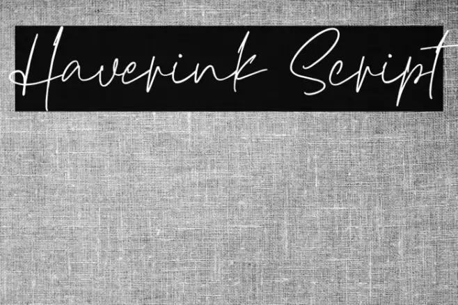 Haverink Script Font examples