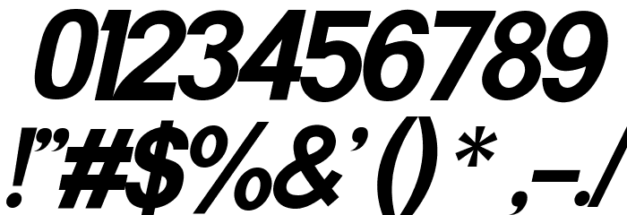 Havertize Italic Font OTHER CHARS