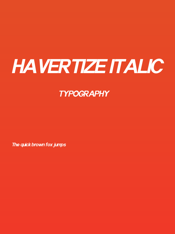 Havertize Italic Poster