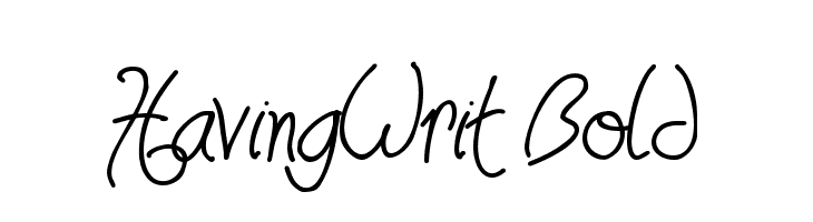 HavingWrit Bold  नि: शुल्क फ़ॉन्ट्स डाउनलोड
