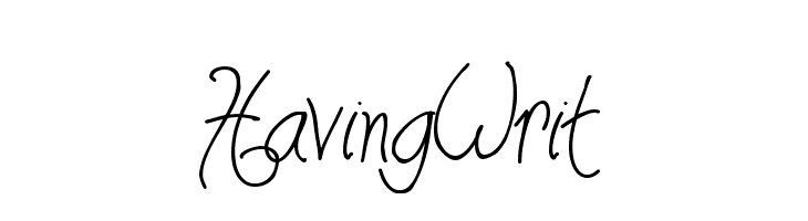 HavingWrit Font