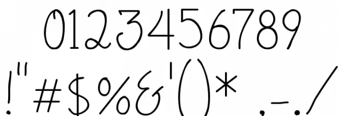 HavingWrit Font OTHER CHARS