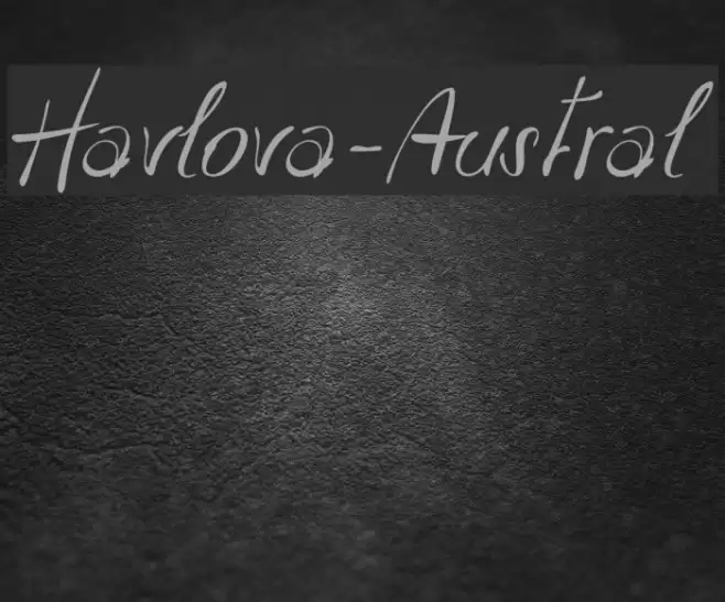 Havlova-Austral Font examples