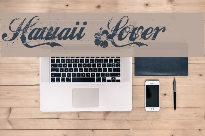 Hawaii Lover Font examples
