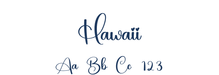 Hawaii Font Preview