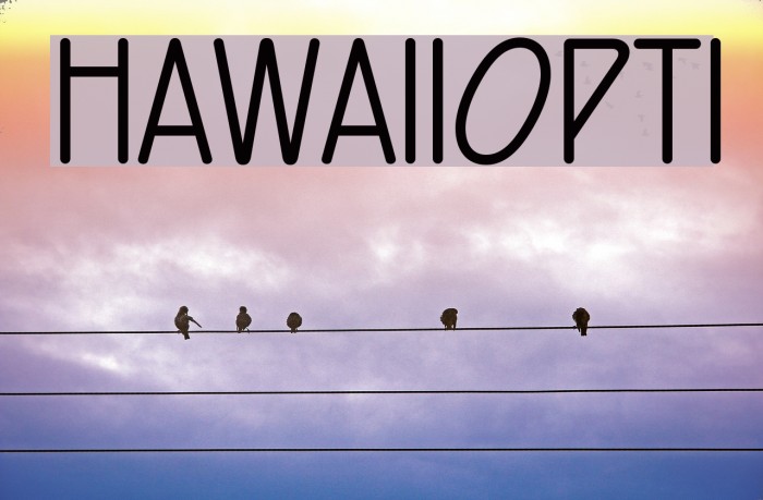 HawaiiOpti Font examples