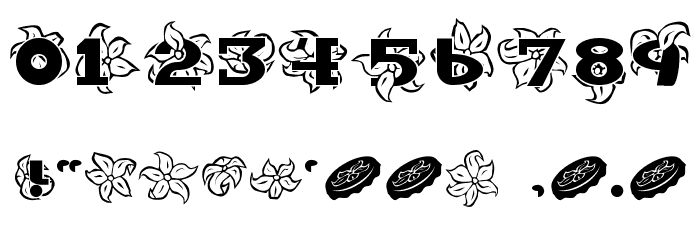 Hawaiiah Font Alte caractere