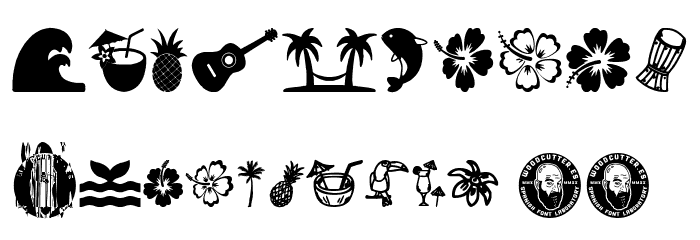 Hawaiian Icons Font OTHER CHARS
