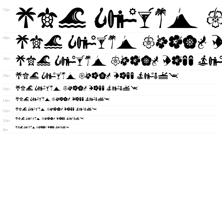 Hawaiian Icons Waterfall