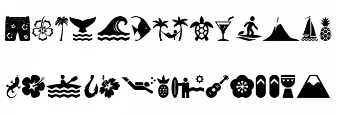 Hawaiian Icons 字体 小写
