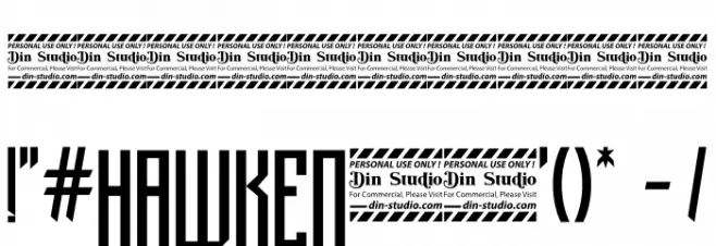 Hawken Personal Use Font OTHER CHARS
