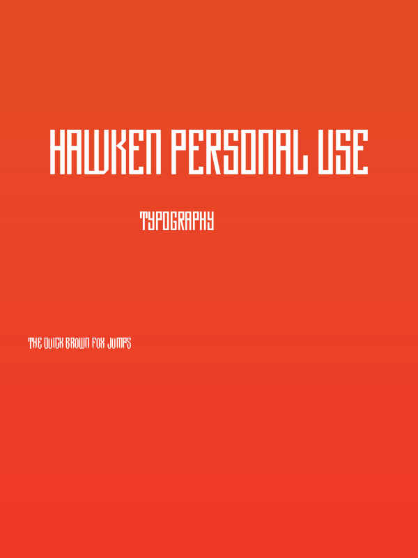 Hawken Personal Use Poster