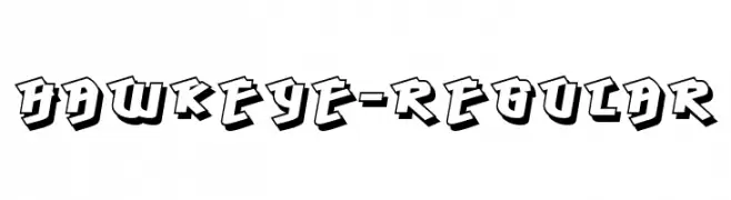 Hawkeye-Regular  Frei Schriftart Herunterladen