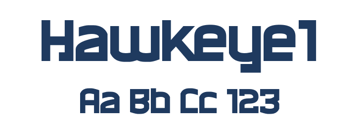 Hawkeye1 Font Preview