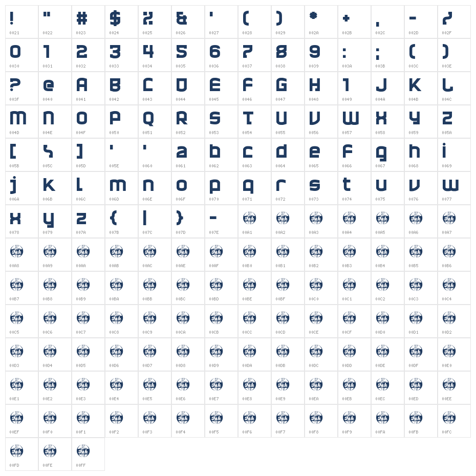 Hawkeye1 Character Map