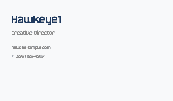 Hawkeye1 Business Card