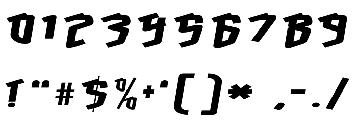 HawkeyeFront-Regular Font OTHER CHARS