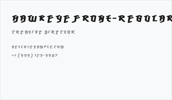 HawkeyeFront-Regular Business Card