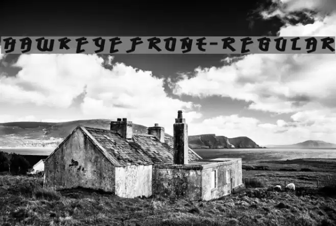 HawkeyeFront-Regular Font examples