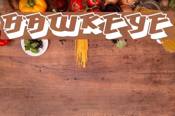 Hawkeye Font examples