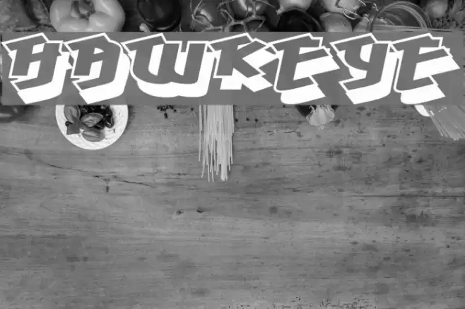 Hawkeye Font examples