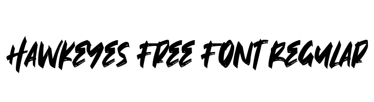 Hawkeyes Free Font Regular  les polices de caractères gratuit tlcharger
