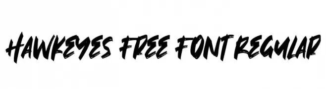 Hawkeyes Free Font Regular  Free Fonts Download