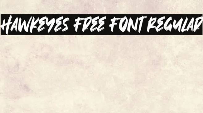 Hawkeyes Free Font Regular Example 3
