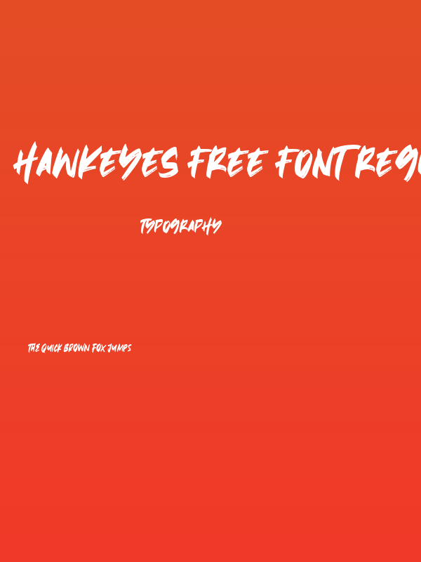 Hawkeyes Free Font Regular Poster