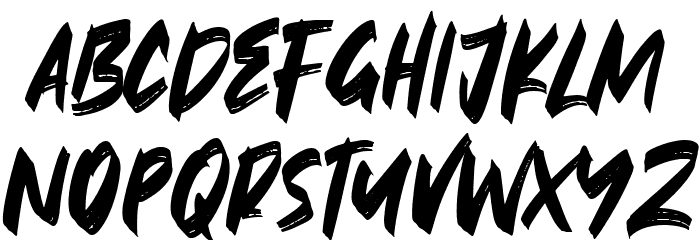 Hawkeyes Free Font Regular Font LOWERCASE